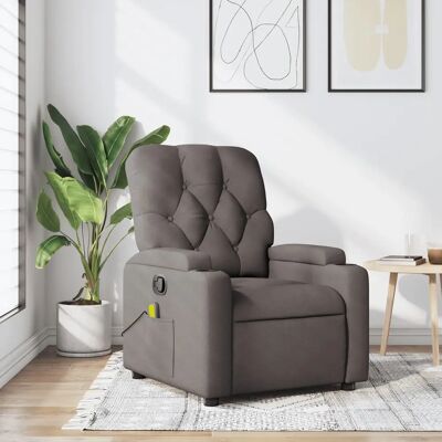 Fauteuil de massage taupe vidaXL - Fauteuil relax massant - Publicité Fauteuil de massage taupe vidaXL - Fauteuil relax massant - Publicité