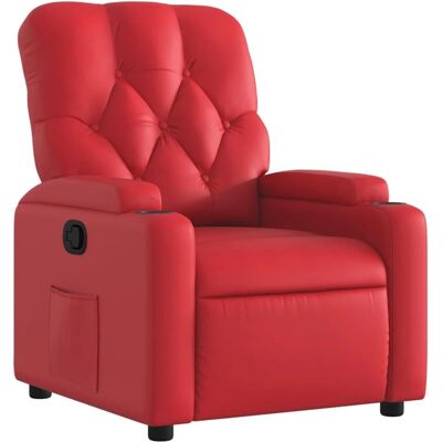 vidaXL Relaxsessel Kunstleder Rot - Sessel mit Massage vidaXL Relaxsessel Kunstleder Rot - Sessel mit Massage