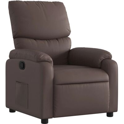 Fauteuil inclinable en cuir synthétique marron VidaXL - Publicité Fauteuil inclinable en cuir synthétique marron VidaXL - Publicité