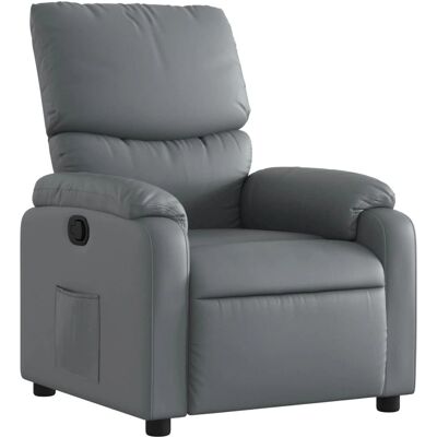 Chaise d'accent vidaXL - Fauteuil inclinable gris - Publicité Chaise d'accent vidaXL - Fauteuil inclinable gris - Publicité