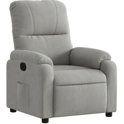 vidaXL Fauteuil Relax microfibre gris - Reclinable manuel - Publicité vidaXL Fauteuil Relax microfibre gris - Reclinable manuel - Publicité