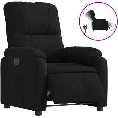 Fauteuil inclinable microfibre noir - vidaXL - Modèle 124907 - Publicité Fauteuil inclinable microfibre noir - vidaXL - Modèle 124907 - Publicité
