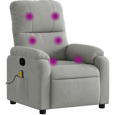 vidaXL Fauteuil de massage - Reclinable microfibre avec vibrations - Publicité vidaXL Fauteuil de massage - Reclinable microfibre avec vibrations - Publicité