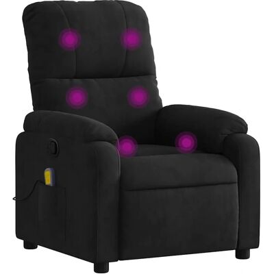 vidaXL Fauteuil de Massage Noir - Inclinaison Manuelle - Vibration 6 Points - Publicité vidaXL Fauteuil de Massage Noir - Inclinaison Manuelle - Vibration 6 Points - Publicité