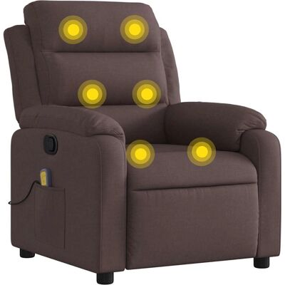 Fauteuil de massage vidaXL - Inclinable manuel, 6 points Vibrations, Polyester - Publicité Fauteuil de massage vidaXL - Inclinable manuel, 6 points Vibrations, Polyester - Publicité