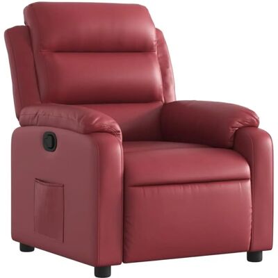 Fauteuil inclinable en cuir synthétique rouge Vidaxl - Siège relax Fauteuil inclinable en cuir synthétique rouge Vidaxl - Siège relax