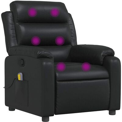 Fauteuil de massage vidaXL - Reclinable, Noir - Publicité Fauteuil de massage vidaXL - Reclinable, Noir - Publicité