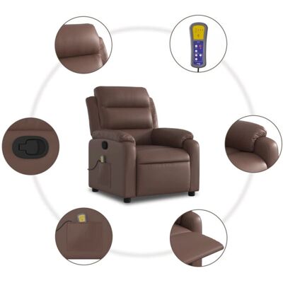 Vidaxl Bruine Massage Relaxfauteuil - Massage Relaxstoel Vidaxl Bruine Massage Relaxfauteuil - Massage Relaxstoel