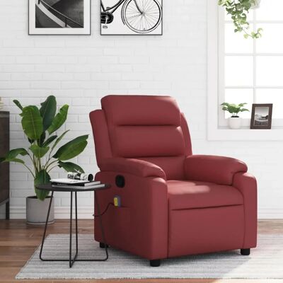 vidaXL Massageliege - Relaxsessel - 135° - Kunstleder - Weinrot vidaXL Massageliege - Relaxsessel - 135° - Kunstleder - Weinrot