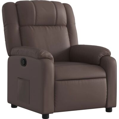 Vidaxl - Fauteuil inclinable en cuir synthétique marron - Publicité Vidaxl - Fauteuil inclinable en cuir synthétique marron - Publicité