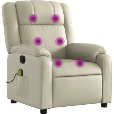 vidaXL Massage Stoel - Handmatige Recline, Vibratie, Kunstleer vidaXL Massage Stoel - Handmatige Recline, Vibratie, Kunstleer
