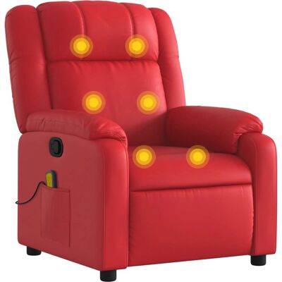 Chaise d'appoint VidaXL - Fauteuil de massage inclinable - Cuir synthétique noir - Publicité Chaise d'appoint VidaXL - Fauteuil de massage inclinable - Cuir synthétique noir - Publicité