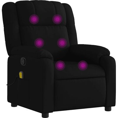 vidaXL Massagestoel - Zwart Stoff - Recliner vidaXL Massagestoel - Zwart Stoff - Recliner