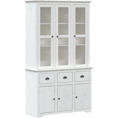 vidaXL BODO Blanc 115,5x43x200,5 cm Buffet en Bois Massif de Pin - Publicité vidaXL BODO Blanc 115,5x43x200,5 cm Buffet en Bois Massif de Pin - Publicité