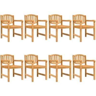 vidaXL Gartenstühle Holz Stapelbare Esszimmerstühle Massivholz - Gartensessel vidaXL Gartenstühle Holz Stapelbare Esszimmerstühle Massivholz - Gartensessel