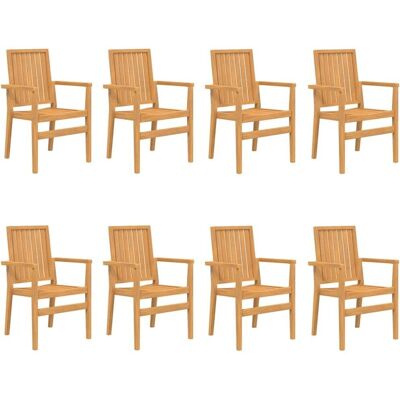 VIDAXL Teak Garten Essset - 9 Stück, Wetterfest, 200x100 cm VIDAXL Teak Garten Essset - 9 Stück, Wetterfest, 200x100 cm