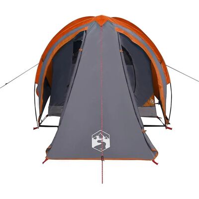 vidaXL Zelt 2 Personen Grau & Orange - Wasserdicht vidaXL Zelt 2 Personen Grau & Orange - Wasserdicht