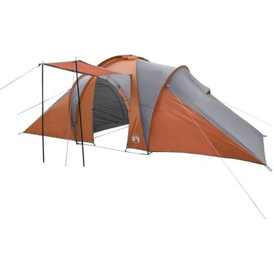 vidaXL Camping Zelt 6 Personen Leicht Zelt Grau und Orange - Familien Kuppelzelt vidaXL Camping Zelt 6 Personen Leicht Zelt Grau und Orange - Familien Kuppelzelt