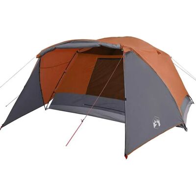 Tente de camping vidaXL 4 personnes Tente Dôme Portable Gris et Orange - Tente de camping - Publicité Tente de camping vidaXL 4 personnes Tente Dôme Portable Gris et Orange - Tente de camping - Publicité