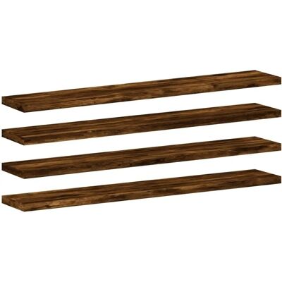 vidaXL Étagères Murales - 4 pièces - 60x10x1,5 cm - Bois Multistratifié - Fumé Chêne - Publicité vidaXL Étagères Murales - 4 pièces - 60x10x1,5 cm - Bois Multistratifié - Fumé Chêne - Publicité