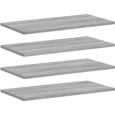 vidaXL Wandregale - 4 Stück Grau Sonoma Technisches Holz - Wandregale vidaXL Wandregale - 4 Stück Grau Sonoma Technisches Holz - Wandregale