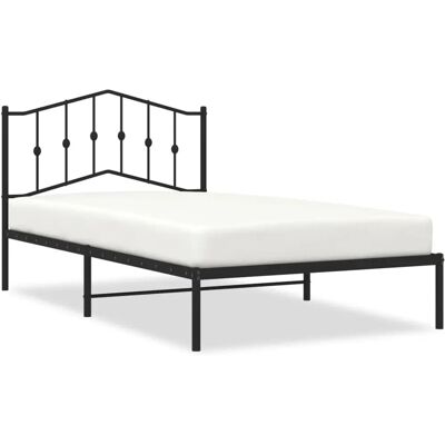 vidaXL Sänkykehys 107x203cm Musta päätyllä - Sänkykehys vidaXL Sänkykehys 107x203cm Musta päätyllä - Sänkykehys