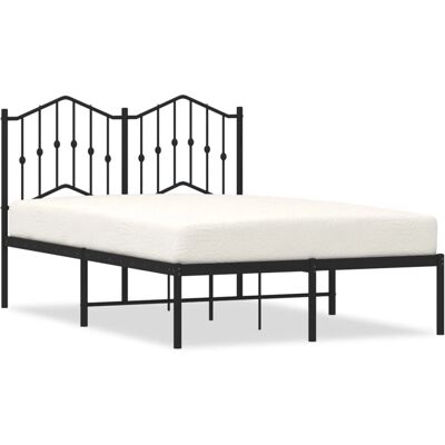 vidaXL Metallbettgestell Schwarz 120x190 cm - Bettgestell vidaXL Metallbettgestell Schwarz 120x190 cm - Bettgestell