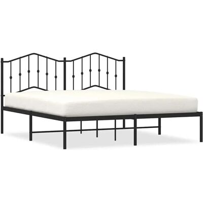 vidaXL Sänkykehys päädyllä - 183x213 cm - Musta vidaXL Sänkykehys päädyllä - 183x213 cm - Musta