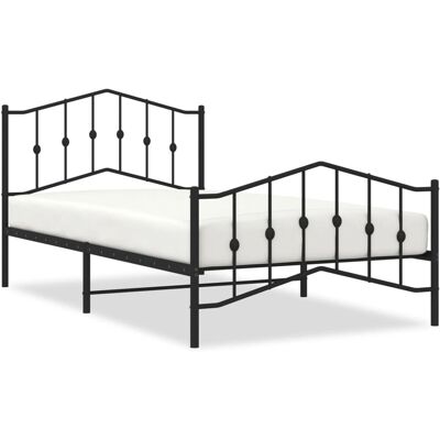 vidaXL metallilevy sänkykehys musta 107x203cm - Sänkykehyksen vidaXL metallilevy sänkykehys musta 107x203cm - Sänkykehyksen