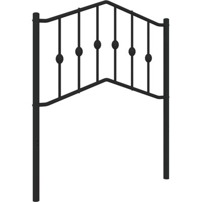 vidaXL Musta metallinen pääty - Pääty, Musta, 150 cm, Sängyn lisävaruste vidaXL Musta metallinen pääty - Pääty, Musta, 150 cm, Sängyn lisävaruste