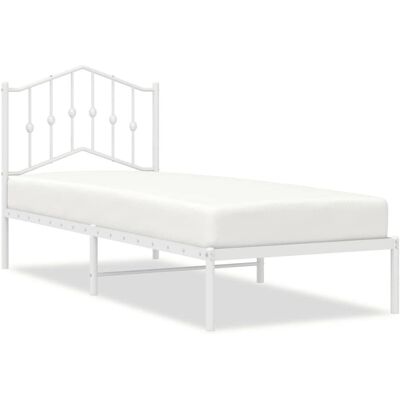 vidaXL Bettgestell mit Kopfteil - 75x190cm - Bettart vidaXL Bettgestell mit Kopfteil - 75x190cm - Bettart