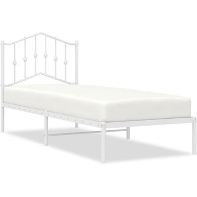 vidaXL Bedframe 90x190 Wit - Bedframe vidaXL Bedframe 90x190 Wit - Bedframe