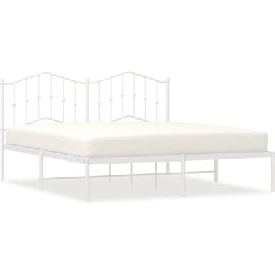 vidaXL 373842 Bettgestell - Metall, Weiß, 180x200 cm vidaXL 373842 Bettgestell - Metall, Weiß, 180x200 cm