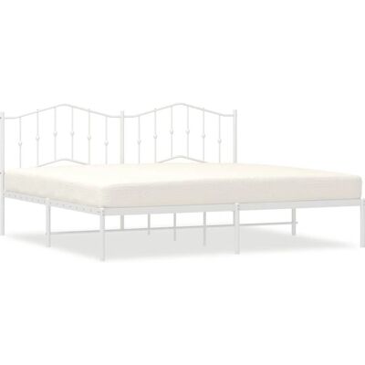 vidaXL Metal Bettgestell Weiß 193x203 cm - Bettgestell vidaXL Metal Bettgestell Weiß 193x203 cm - Bettgestell