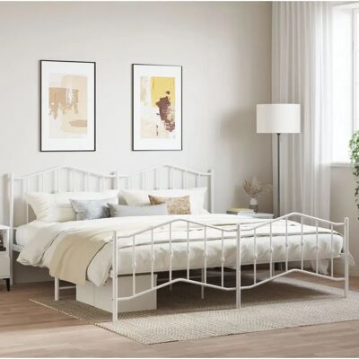 vidaXL Metallbettgestell Weiß 193x203 cm – Bettgestell vidaXL Metallbettgestell Weiß 193x203 cm – Bettgestell