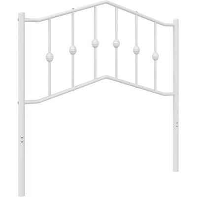 vidaXL Wit 90 cm metalen hoofdbord - Bedkopstuk vidaXL Wit 90 cm metalen hoofdbord - Bedkopstuk