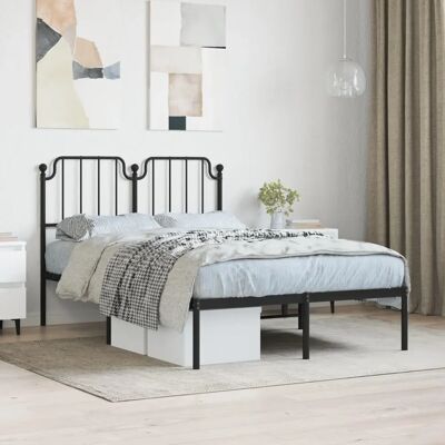 vidaXL Metallbettgestell Schwarz - 120x190 cm - Bett vidaXL Metallbettgestell Schwarz - 120x190 cm - Bett