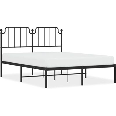 vidaXL Metallbettgestell - 140x190 cm - Schwarz - Bettart vidaXL Metallbettgestell - 140x190 cm - Schwarz - Bettart