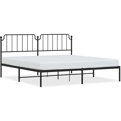 vidaXL Metallbett 193x203 cm Schwarz - Bettart vidaXL Metallbett 193x203 cm Schwarz - Bettart