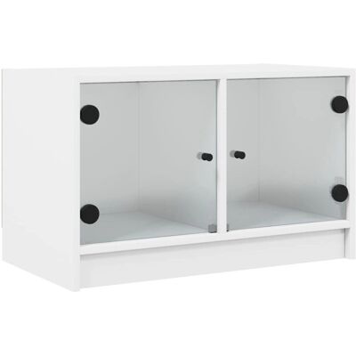 vidaXL 836357 TV-Schrank - Klassisch Weiß mit Glastüren vidaXL 836357 TV-Schrank - Klassisch Weiß mit Glastüren