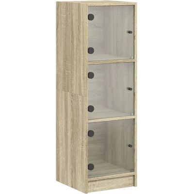 vidaXL Vitrinenschrank Sonoma Eiche - Aufbewahrung - Hochschrank vidaXL Vitrinenschrank Sonoma Eiche - Aufbewahrung - Hochschrank