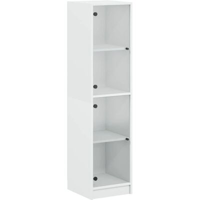 vidaXL Witte Glazen Deur Highboard - Opbergkast voor Woonkamer vidaXL Witte Glazen Deur Highboard - Opbergkast voor Woonkamer