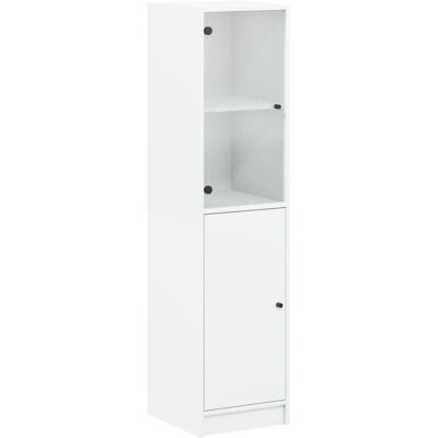 vidaXL Hochschrank mit Glastür Weiß - Highboard vidaXL Hochschrank mit Glastür Weiß - Highboard