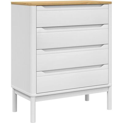 vidaXL Cajonera blanca FLORO de madera de pino maciza - Armario de almacenamiento vidaXL Cajonera blanca FLORO de madera de pino maciza - Armario de almacenamiento