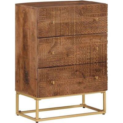 vidaXL Mangopuinen lipasto - 55x30x76 cm - Ruskea - Makuuhuoneen säilytys vidaXL Mangopuinen lipasto - 55x30x76 cm - Ruskea - Makuuhuoneen säilytys