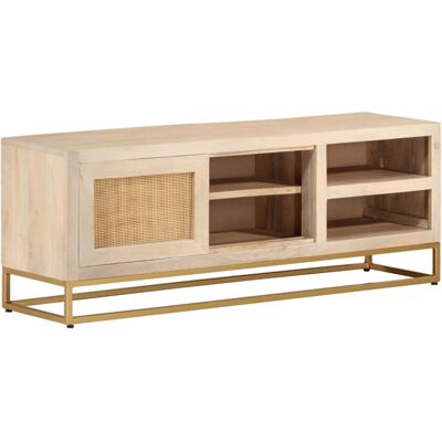 vidaXL Mangófa Ház TV-Möbel - 110x30x40 - Tyylikäs Säilytys vidaXL Mangófa Ház TV-Möbel - 110x30x40 - Tyylikäs Säilytys