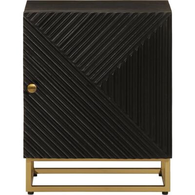 vidaXL Yöpöytä 40x30x50 cm musta mangofasetta ja rauta - Yöpöytä vidaXL Yöpöytä 40x30x50 cm musta mangofasetta ja rauta - Yöpöytä