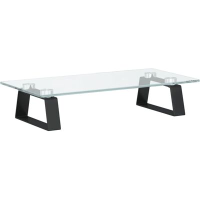vidaXL monitorstander sort 40x20x8 cm hærdet glas og metal - Monitor hævning vidaXL monitorstander sort 40x20x8 cm hærdet glas og metal - Monitor hævning