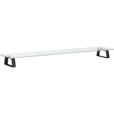 vidaXL Monitorständer Schwarz 100x20x8 cm Gehärtetes Glas und Metall - Monitorständer vidaXL Monitorständer Schwarz 100x20x8 cm Gehärtetes Glas und Metall - Monitorständer