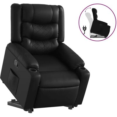 vidaXL Relaxsessel mit Aufstehhilfe Schwarz Kunstleder vidaXL Relaxsessel mit Aufstehhilfe Schwarz Kunstleder